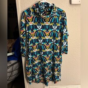 All For Color Deco Glass Cowl Neck Dress Size Small (0-4)